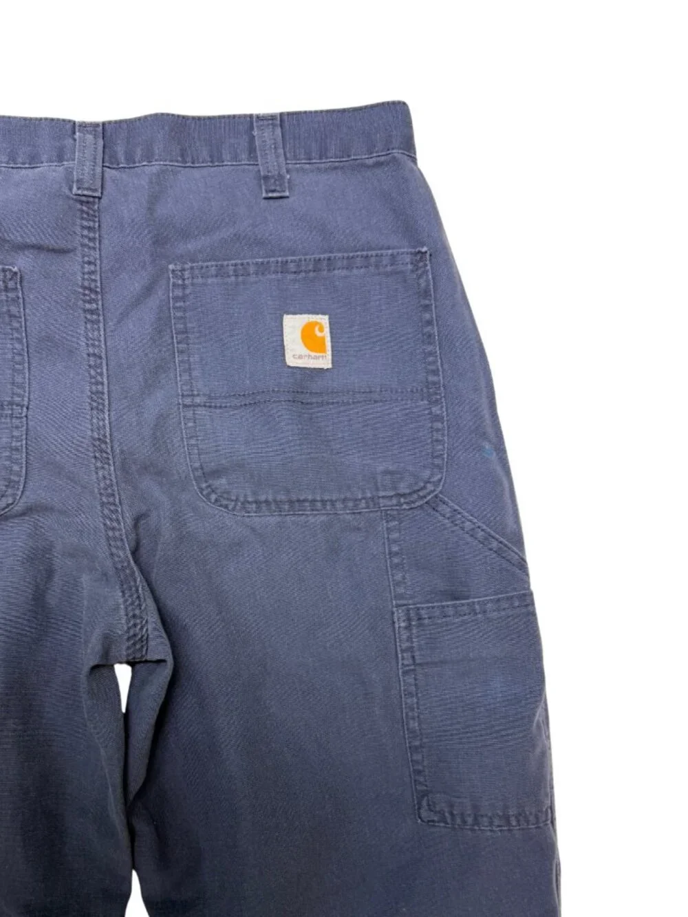Carhartt Navy Blue Canvas Cargo Pants Size 33x34